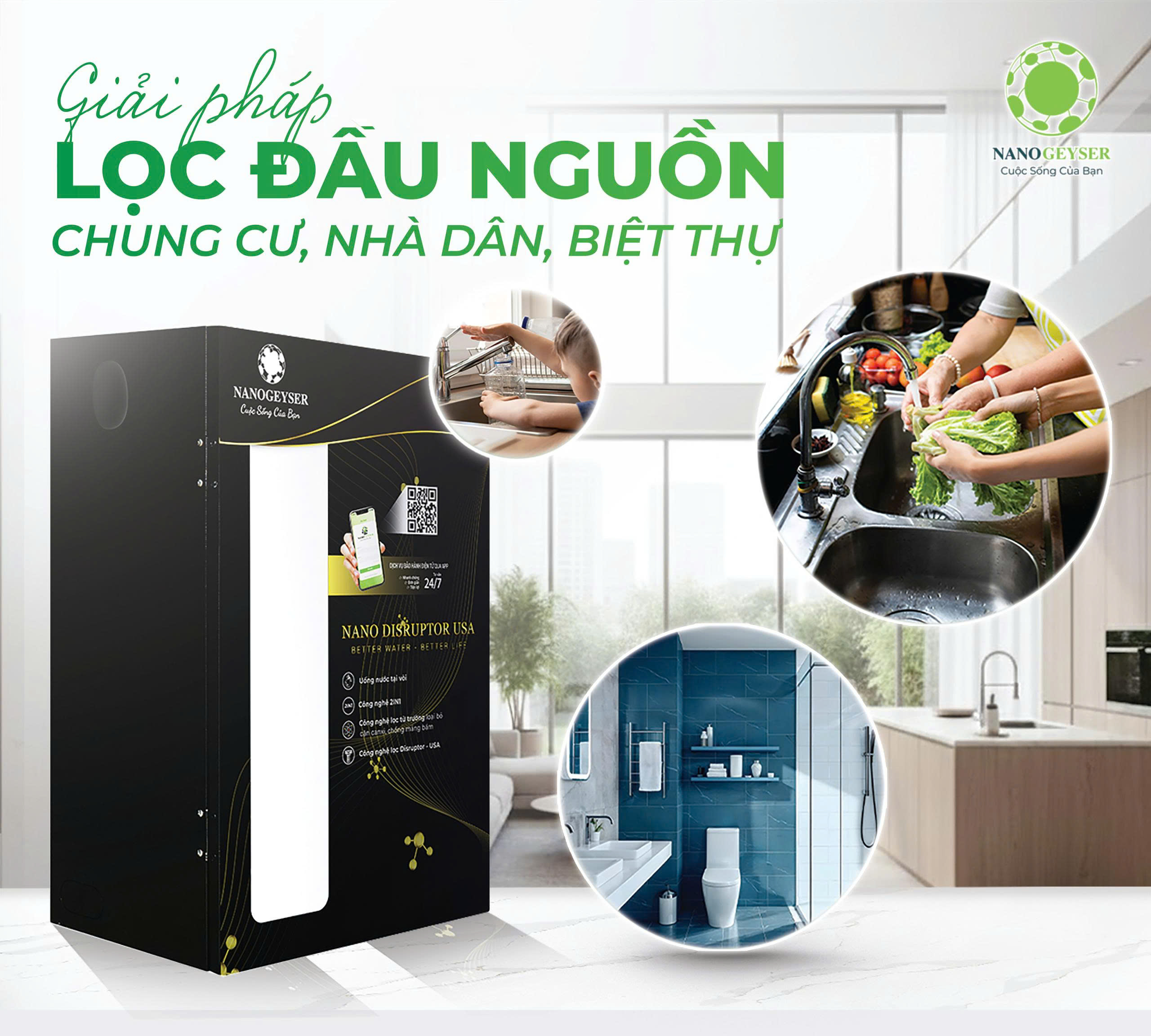 GIẢI PHÁP Lọc Đầu Nguồn Cho Nhà Dân, Chung Cư, Biệt Thự