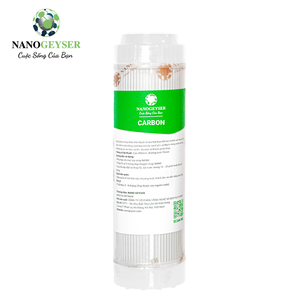 Lõi lọc nước Nano Geyser Carbon