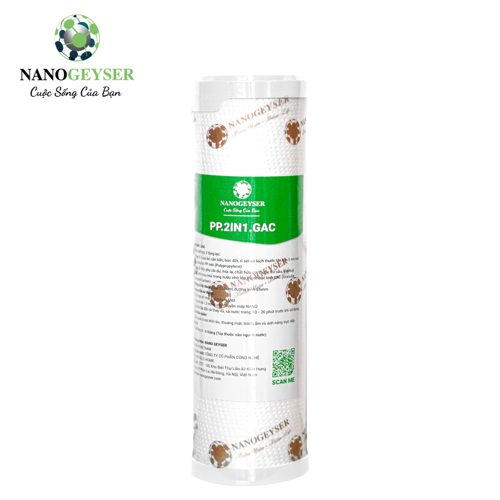 Lõi lọc nước Nano Geyser PP.2IN1.GAC