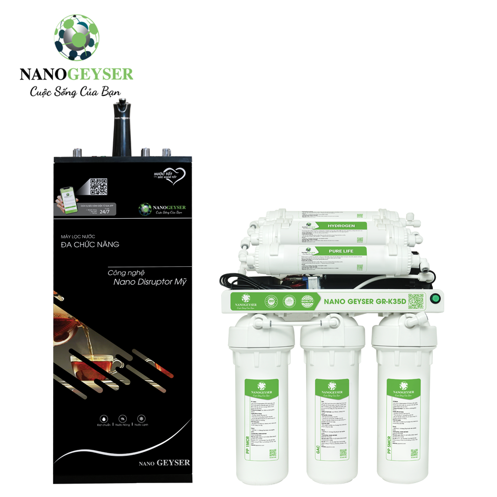 Máy lọc nước nóng lạnh nguội Nano Geyser GR-K35D